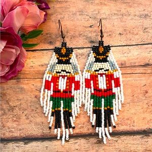 Christmas beaded earring